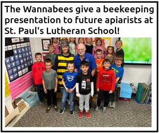 wannabees with future beekeepers at Lutheran school